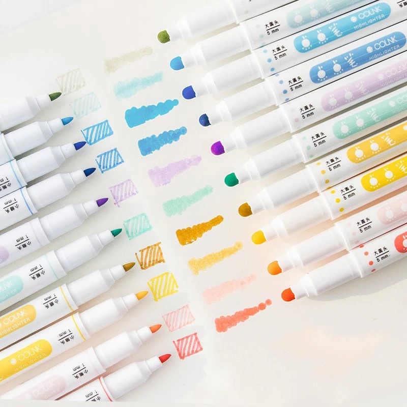 18 Farben Dot Highlighter Marker