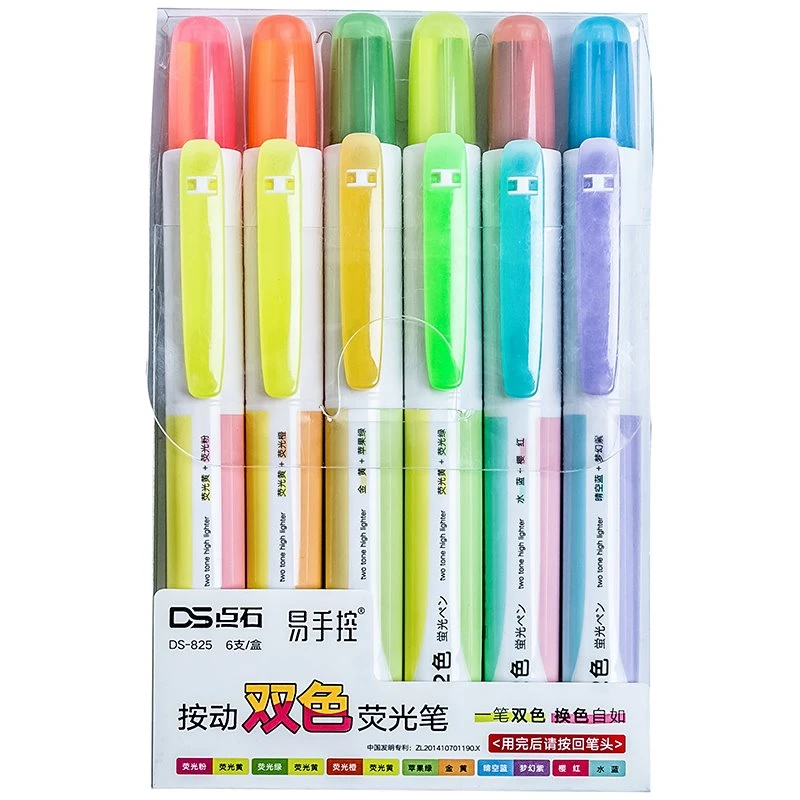 2 Farben in 1 einziehbarem Textmarker