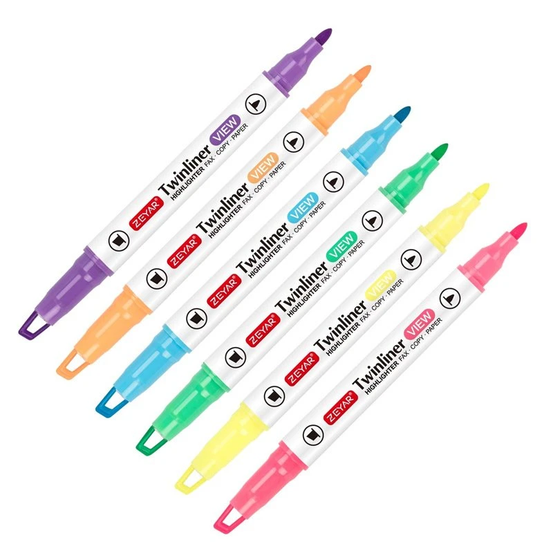 Textmarker mit doppelseitigem Clear View Tip