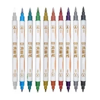 Dual Tip 10 Farben Metallic-Stifte