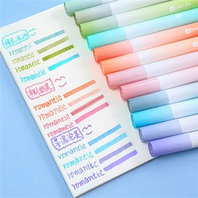 12 Farben Pastell-Textmarker