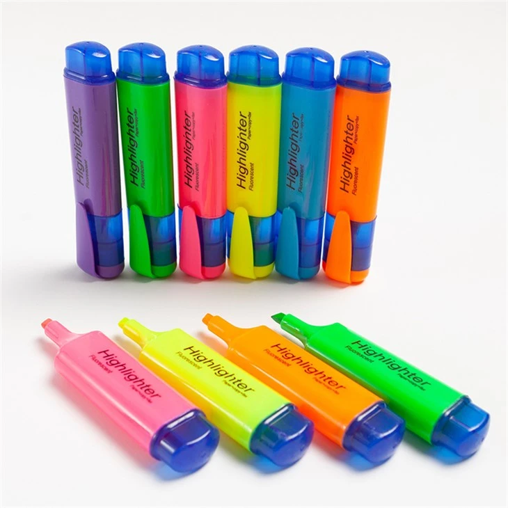 Bonbonfarbener Textmarker